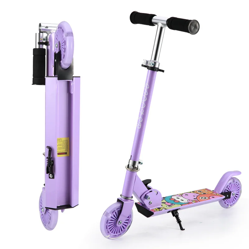 Scooter For Children Aaged 6-10 to 12 Adult Boys and Girls Two Wheeled Folding Pedal Sliding Roller Coaster