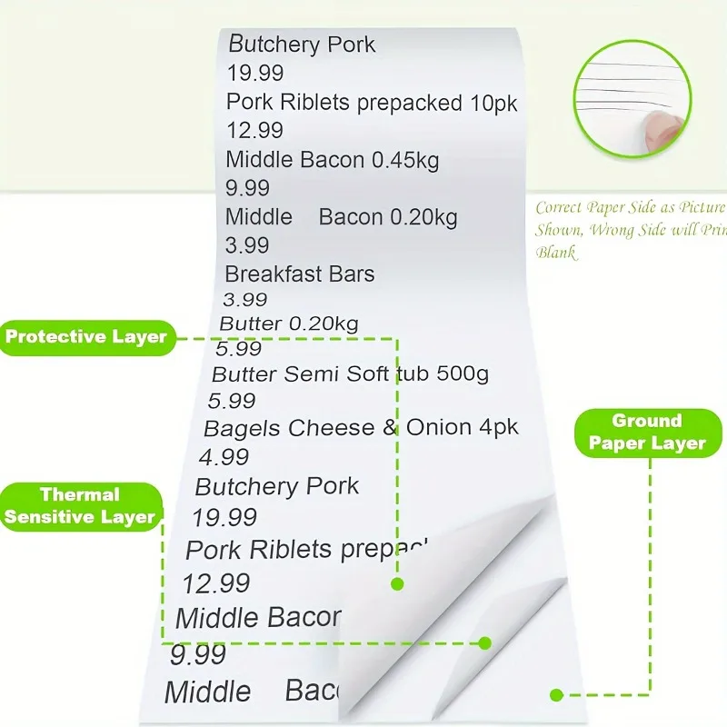 Papier thermique reçus 80 mm compatible POS