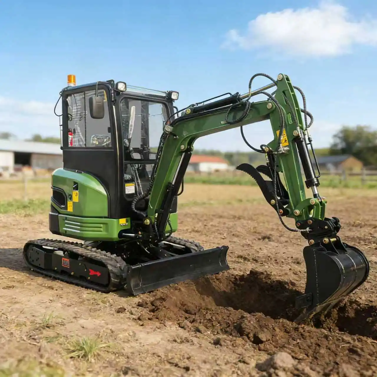 Kostenloser Versand: Mini-Bagger Euro 5 CE EPA 1,8 Tonnen Hydraulischer Diesel-Bagger, Anpassbarer Raupenbagger für Landwirtschaft zum Verkauf