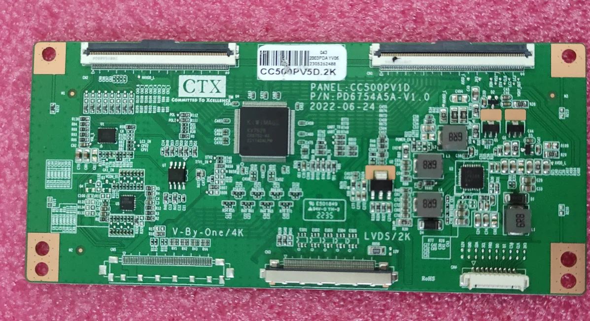 

FREE shipping! 2K CC500PV5D CC500PV1D PD6754A5-V1.0 LED tv T-CON Logic board LVDS inPUT