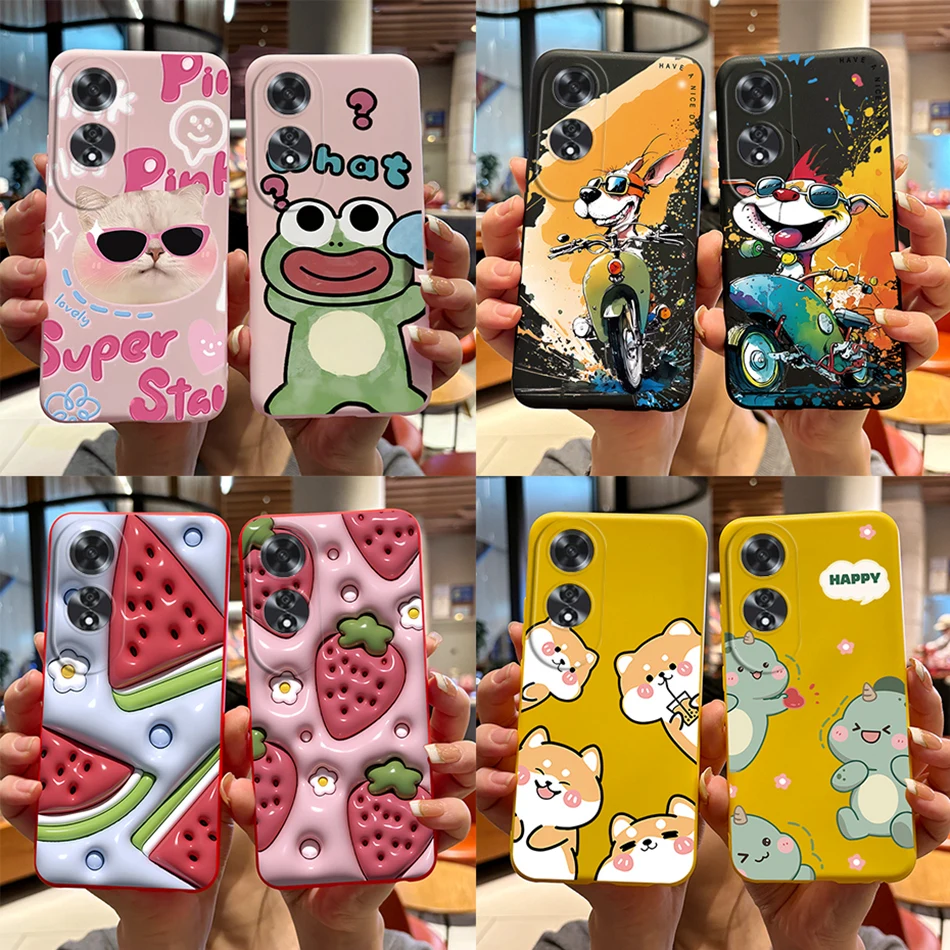 Cute Bear and Frog Cartoon Painted Shockproof Soft Silicone Back Cover Case