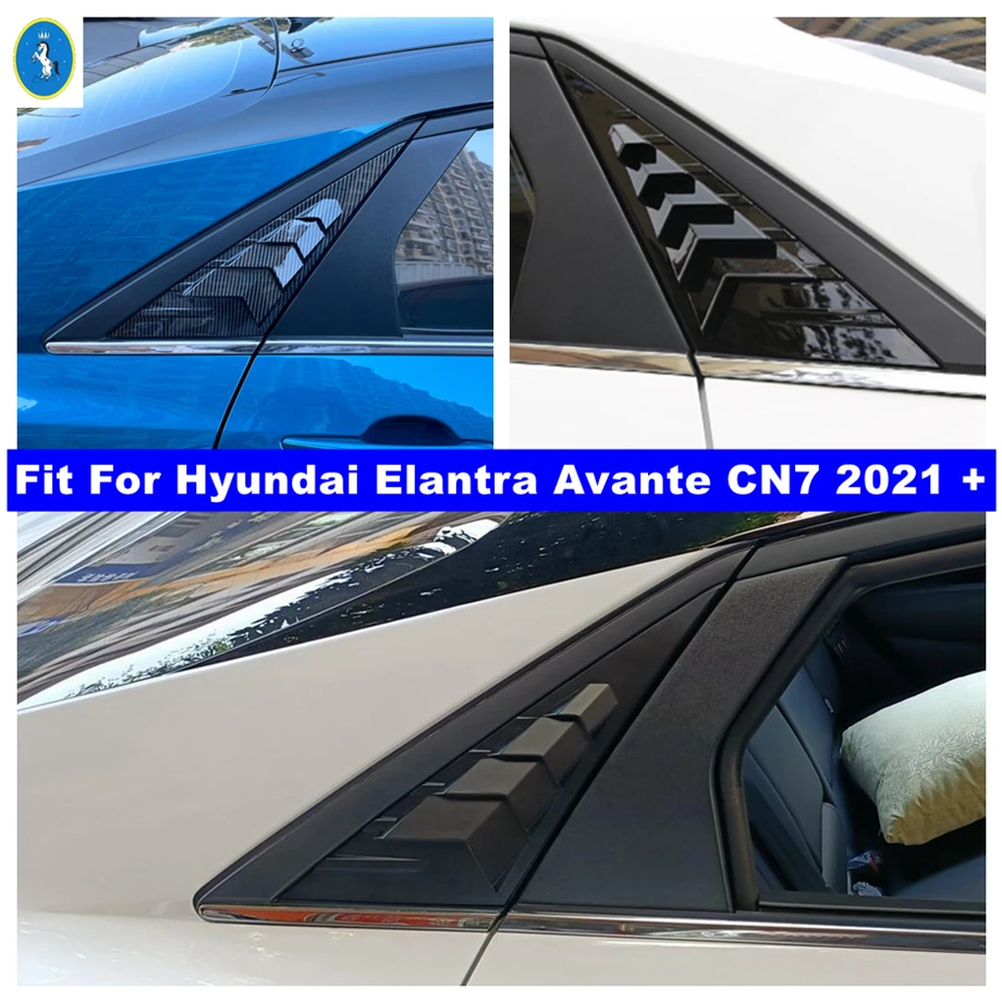

Rear Quarter Side Window Louver Vent Cover Shutter Panel For Hyundai Elantra Avante CN7 2021 2022 Window Louver Side Vent Trim