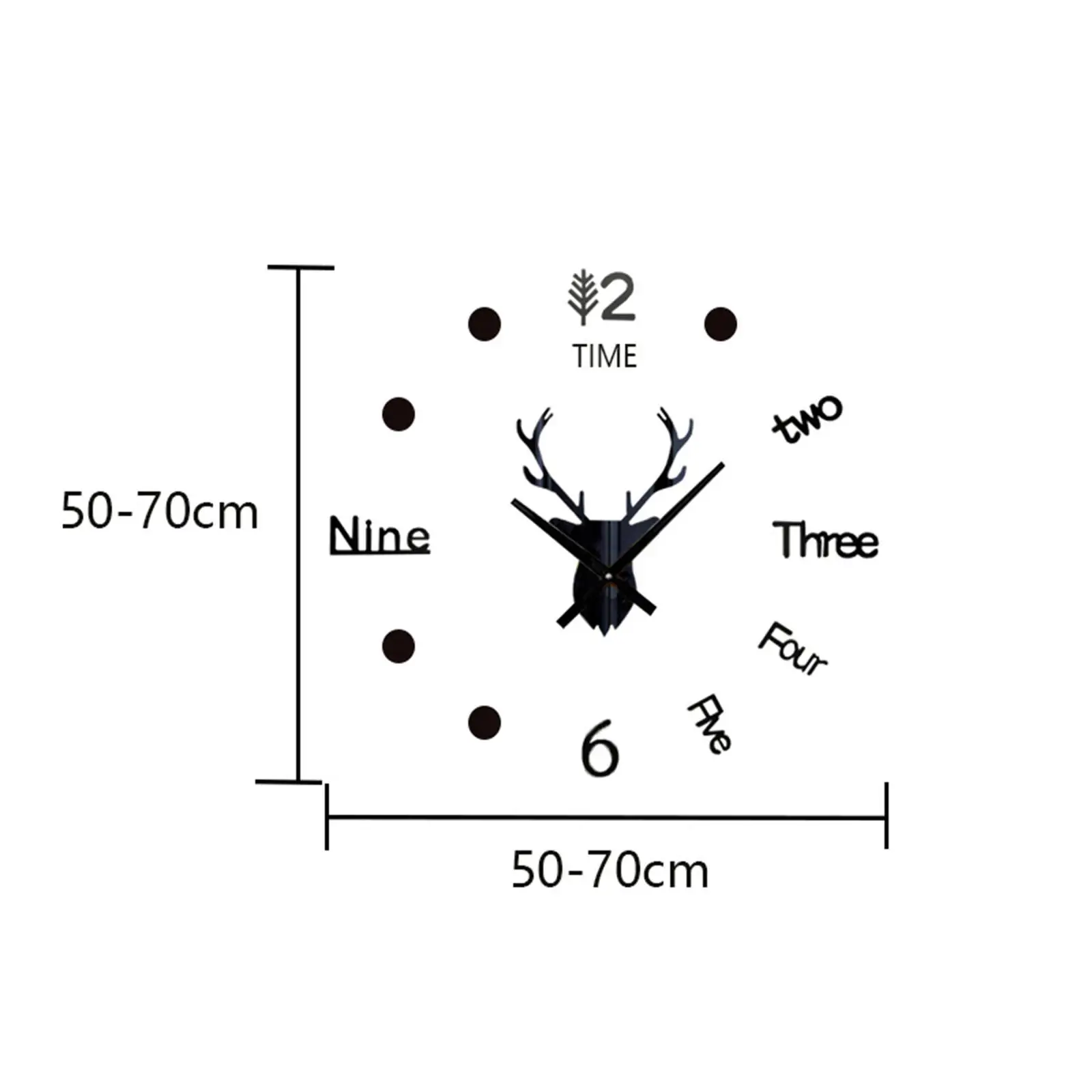 Acrylic Wall Clock Frameless Silent Clock Modern Sticker DIY Wall Clock for Home Decor Multifunctional Sturdy Lightweight