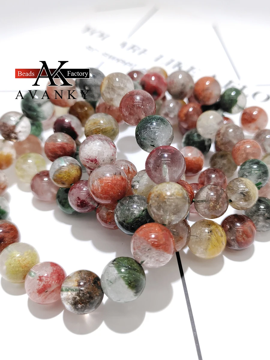 Natural Color Ghost Crystal Green ghost Single Lap Necklace For Women Girl Birthday Gift Fresh Bracelets Fashion Jewelry 8-12mm