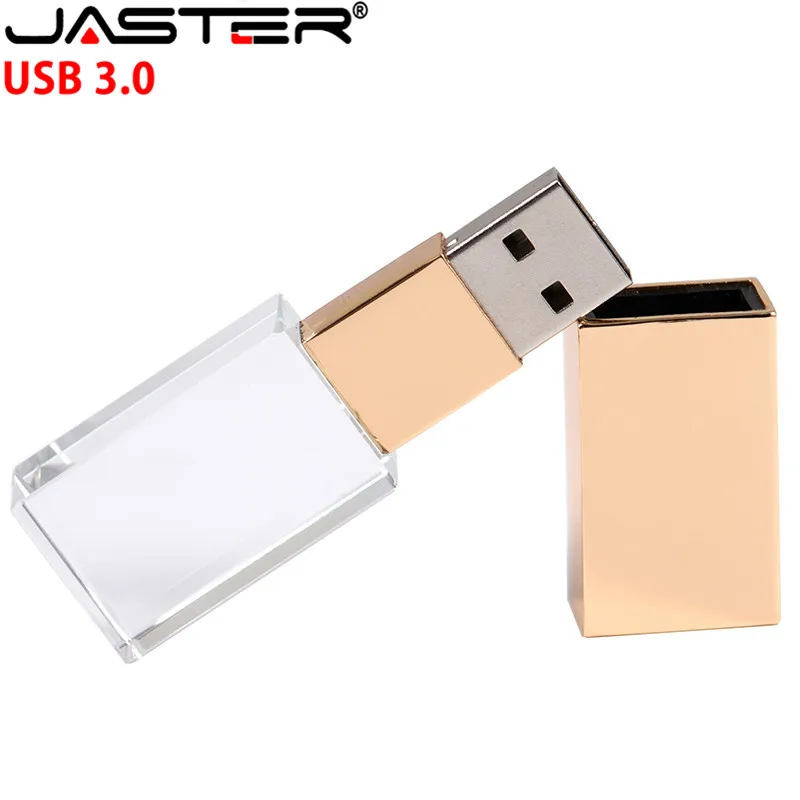 JASTER 새 크리스탈 USB 플래시 펜 드라이브 맞춤형 로고 Cle USB 3.0 4GB 16GB 32GB 64GB 웨딩 선물 펜드라이브 (10개 이상 주문 시 무료 로고 제공)