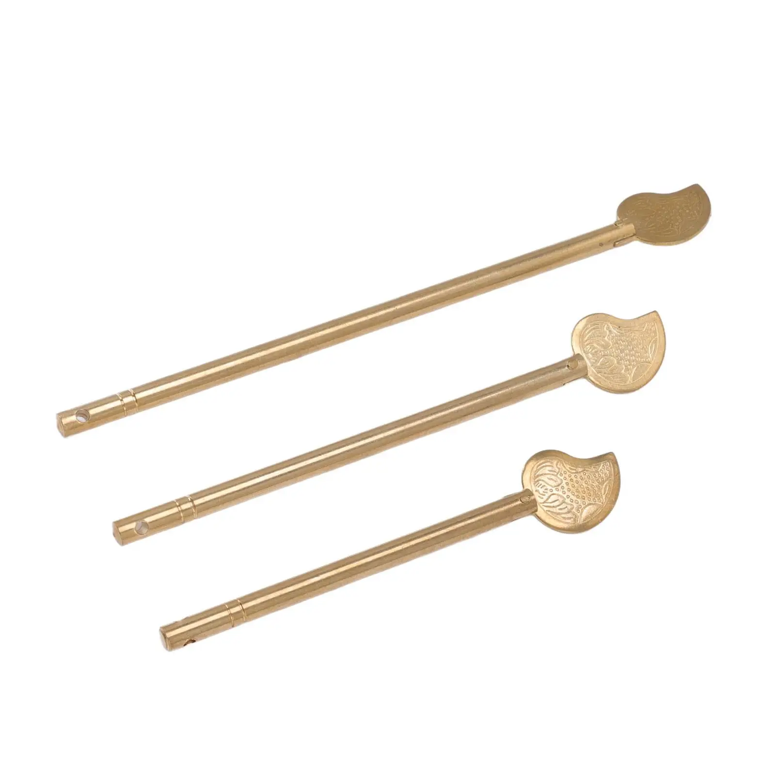 3PCS Brass Cabinet Key Latch-Leaf Shaped Locking Pin for home Furniture & Cabinets