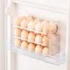 Auto Flip Egg Organizer, Portable Multi-Layer Egg Tray Organizer, Large Capacity Egg Refrigerator Storage 5