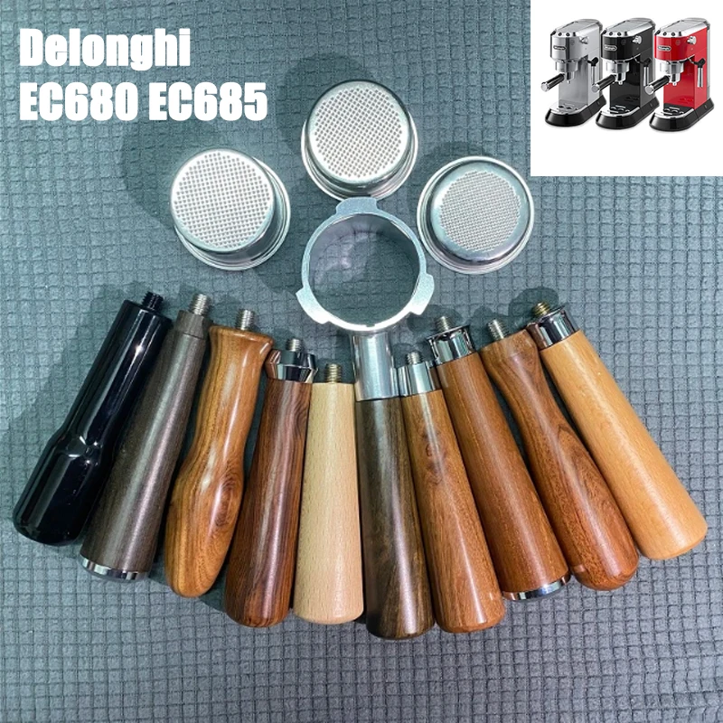 Portafiltro Senza Fondo Da 51Mm Portafiltro Professionale In Legno Massello Barista Per Delonghi Dedicato Ec680 Ec685 Eco310 Ecp35.31
