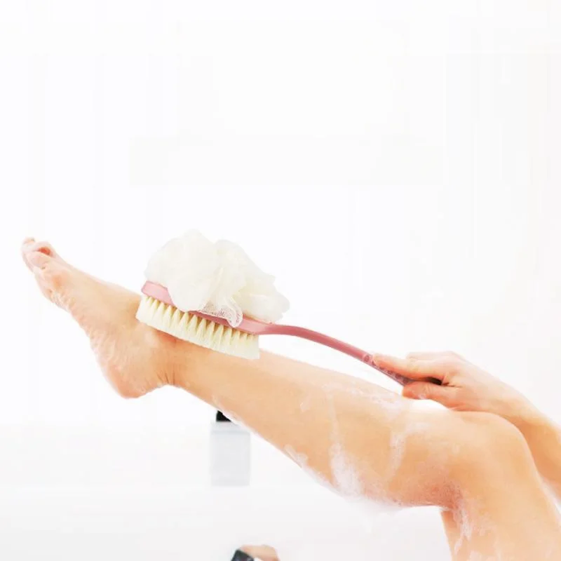 Spazzola da Bagno con Manico Lungo per Massaggio, Lavaggio Corpo, Scrub e Accessori Bagno - Spazzola per la Schiena - immagine 6