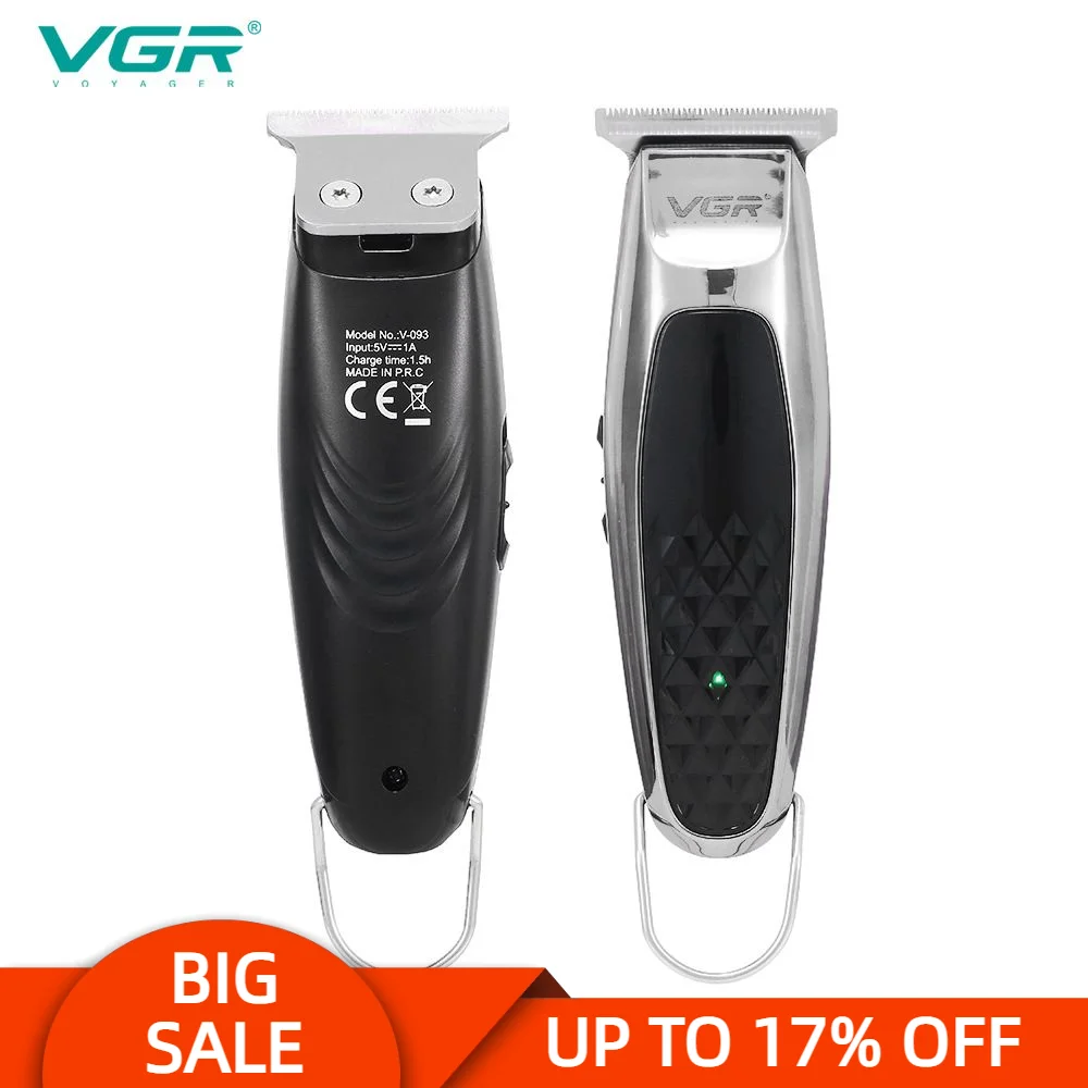 VGR 093 Hair Clipper Baby Professional Personal Care USB Clippers Trimmer Barber For Hair Cutting Machine Clippers  VGR V093 3in1 mini washing machine portable personal rotating ultrasonic turbine washer