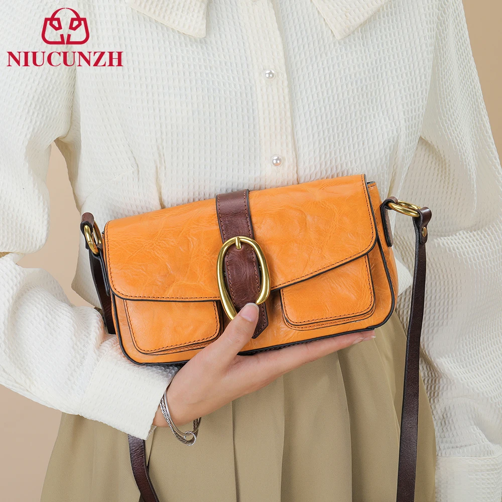 

NIUCUNZH Trend Genuine Leather Women’s Shoulder Bag Crossbody Messenger Bag Vintage Designer Handbag For Women Free Shipping