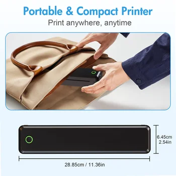 Portable Printers Wireless Inkless Thermal A4 Label Maker US Letter/A4/A5/B5 Android iOS Phone & Laptop For Travel Office School 6