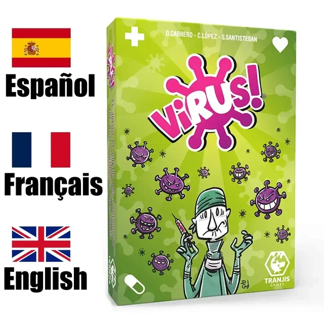 In Spanish Version In English Virus Card Game The Contagiously Virus 2 Card Correct Version Party Game For Fun Family Games 2