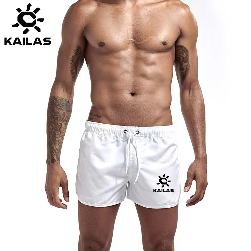 

Мужские новые пляжные брюки Kaile Stone, удобные и повседневные, однотонные, летние