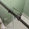 Shower Door, 56-60 in. W X 74 in. H, Frameless Sliding, Reversible Installation, Clear SGCC Tempered Glass, Bathroom Shower Door 2