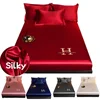 Luxury Rayon Stain Fitted Sheet Silky Solid Color Bed Sheet Elastic Band Sheets Smooth Bedsheet Bed Linen Mattress Cover 150/180 1