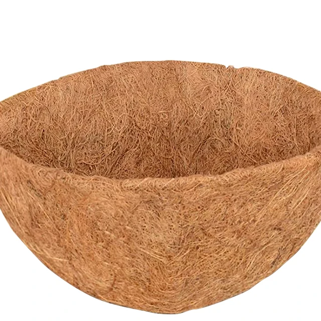 Természetes Függő Kosár Bélés Fali Dekoráció Kókuszrost Rost Multifunkcionális Vízálló Csöves Erkély Ellátás Kerthez - Image 5