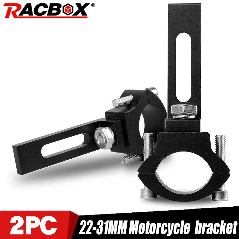 Support De Phare De Moto 35mm-37mm, Support De Tube De Fourche De Montage, Noir Pour Harley Dyna Chopper Bobber Cafe Racer Universel