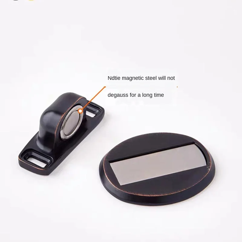 Magnetic Door Stopper Magnetic Door Holder Stopper Invisible Doorstop Wall Floor Mount Safety Catch Stainless Steel Door Suction Bedroom Supplies