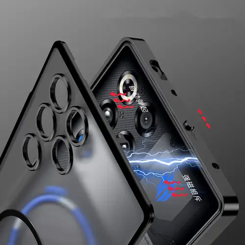 Metal Bumper Case For ZTE RedMagic 11 Pro+ RedMagic11Pro Anti-drop Alloy Frame Mag safe Ring Transparent PC Back Cover - Image 6