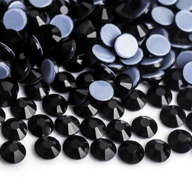  beadsland Flat Back Crystal Rhinestones Round Gems, Black  (2.3-2.5mm) SS8/1440pcs : Arts, Crafts & Sewing