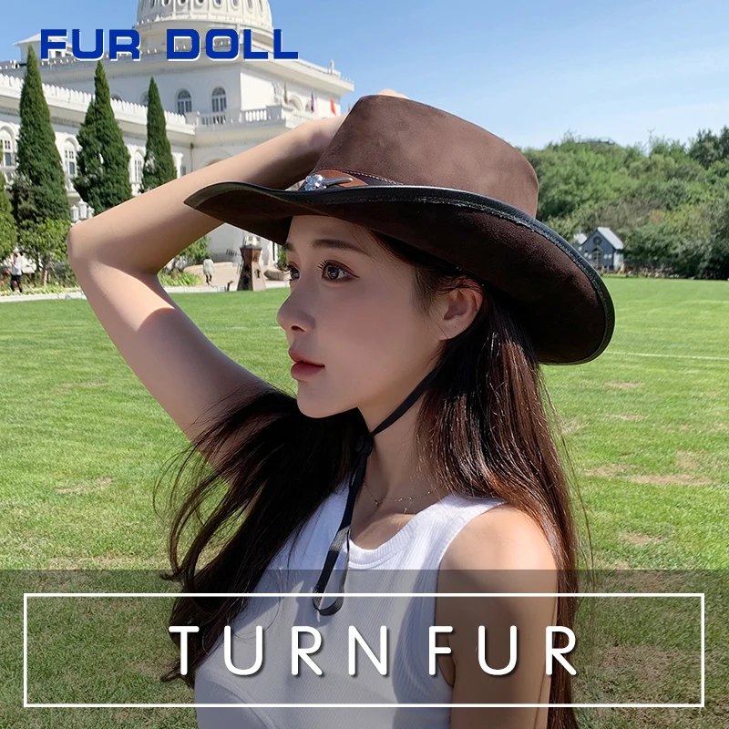 

Turn fur Western cowboy hat