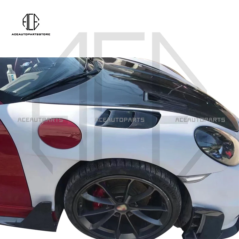 

Качественные технические Передние боковые крылья для Porsche Boxster Cayman 718 GT4 комплект кузова автомобиля 718 GT4RS стиль