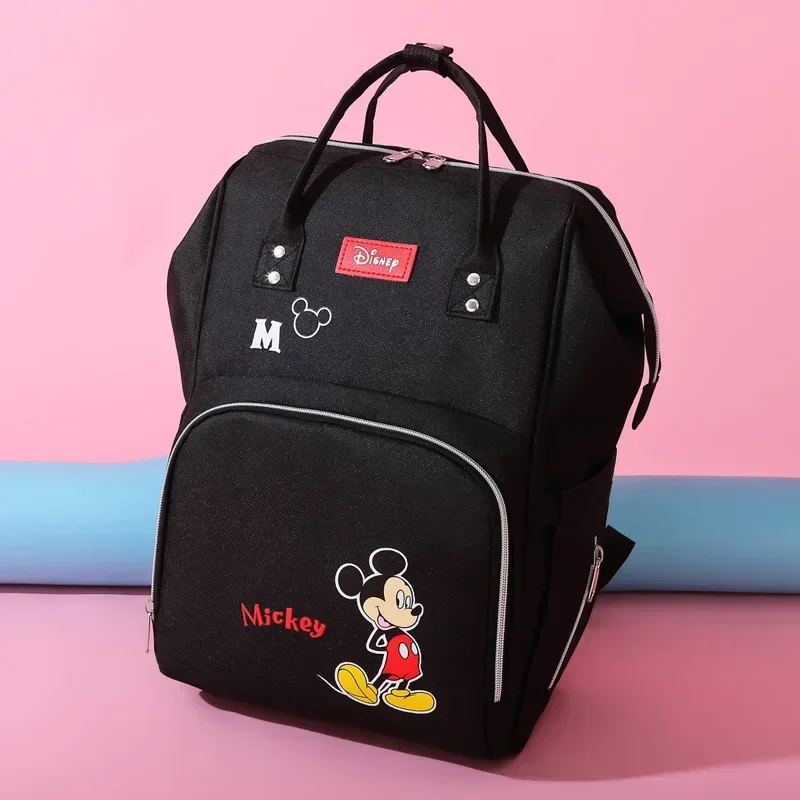 Disney Mickey Mouse Cartoon Diaper bag Backpack Shoulder Bag Minnie Multifunctional Large Capacity Handbag Schoolbag diaper bag diaper backpack