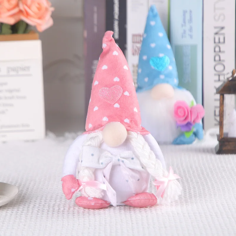 New Christmas faceless doll gnome ornaments LED light plush knitting crafts pendant decor Christmas decorations home kids gift