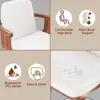 Set of 4 Swivel Bar Stools Mid Century Modern Bentwood Counter Height Chairs PU Leather Ergonomic Design Kitchen Cafe Home 6