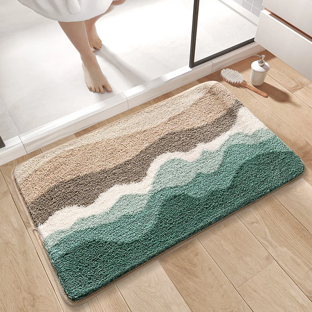 Bath Mat Fast Drying Absorbent Bathroom  Slip Bath Mats Super Absorbent - Bath  Mat - Aliexpress