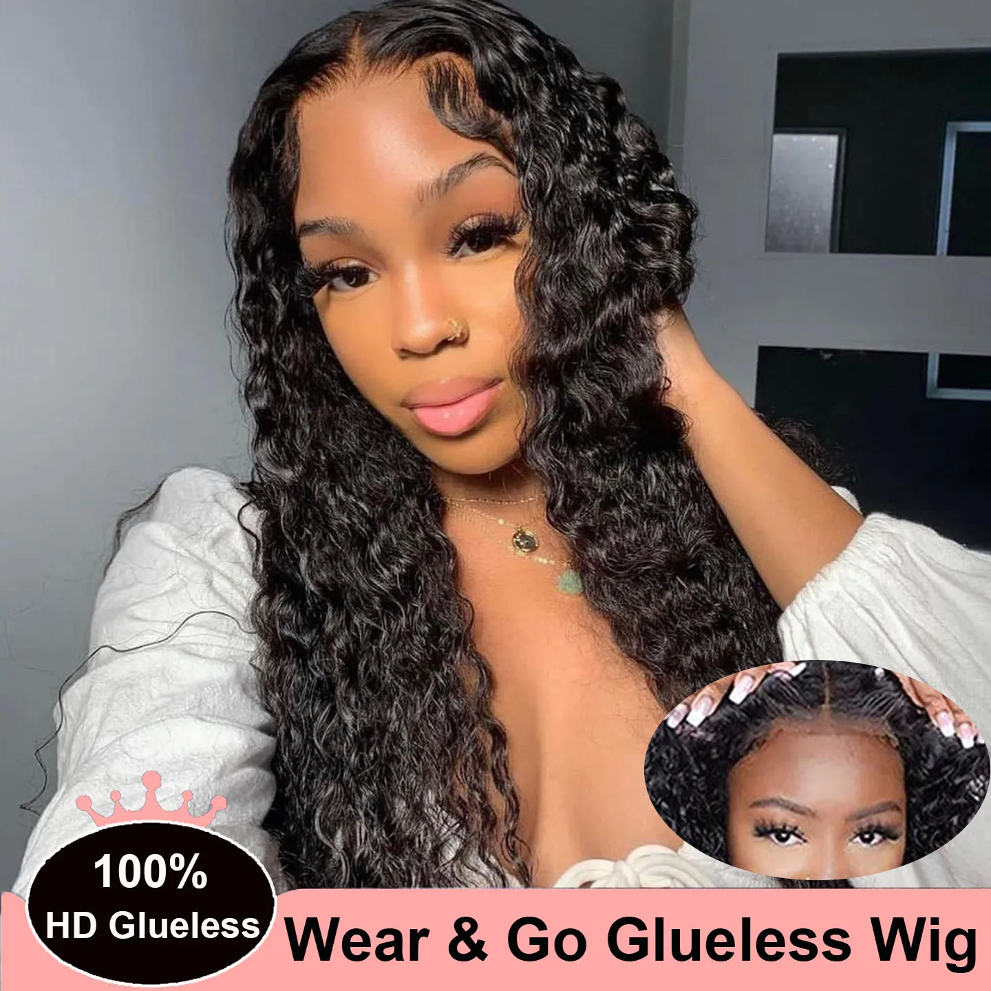 

Wear Go Glueless Deep Wave Frontal Wig 13x4 Lace Front Wigs For Women Human Hair 7x5 Glueless Lace Closure Wig Human Hair Sale