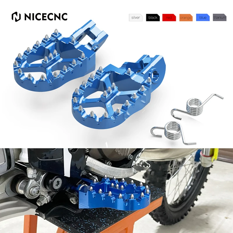 

NICECNC 57 мм Широкие подножки педали для ног для Husqvarna TE 300 FE 350 125 250 400 450 500 501-2017 TX FX TC FC 2023-2017