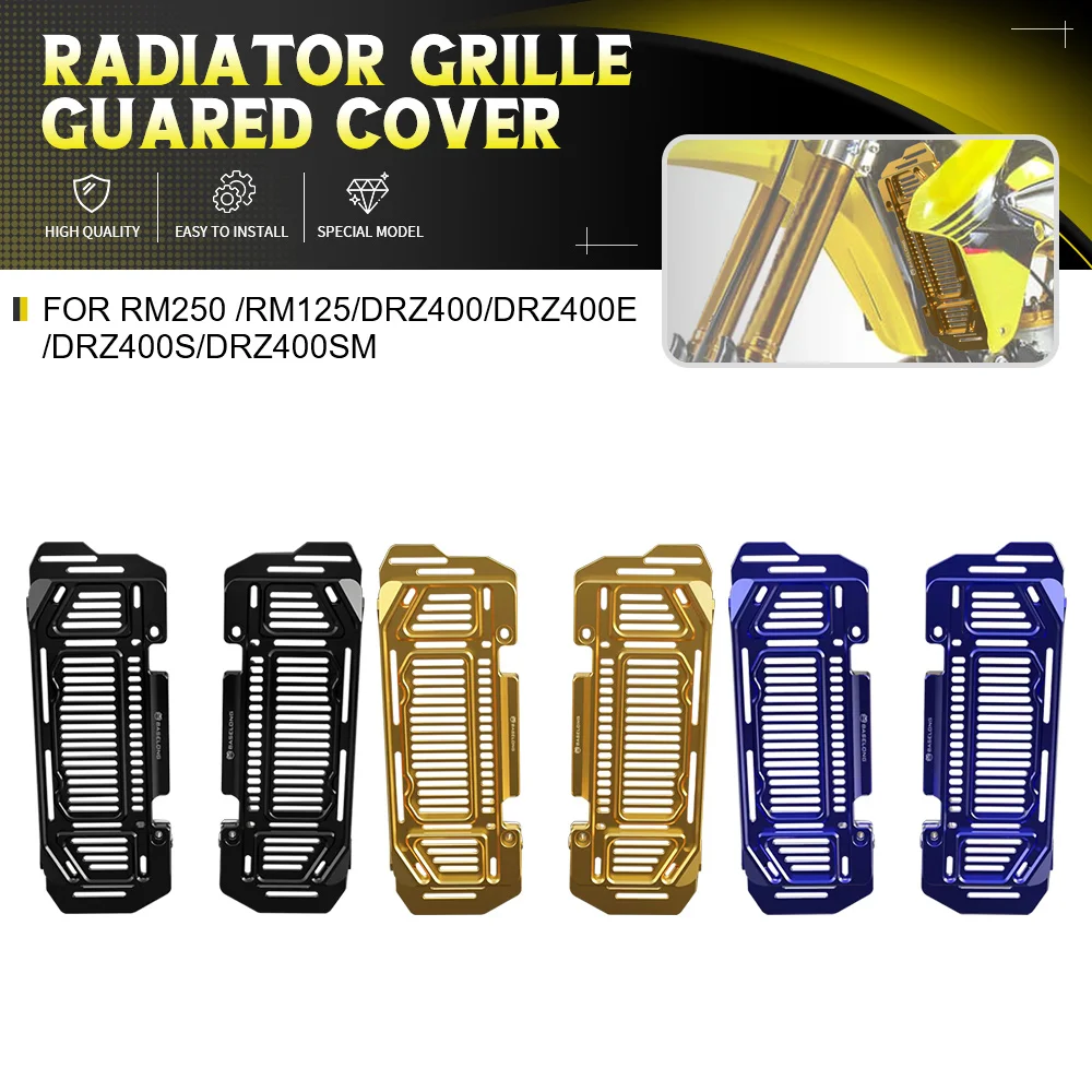 

Motorcycle RM 250 125 DRZ 400 400E 400SM Radiator Grille Guard Cover Protector For Suzuki RM250 RM125 DRZ400 DRZ400E DRZ400SM