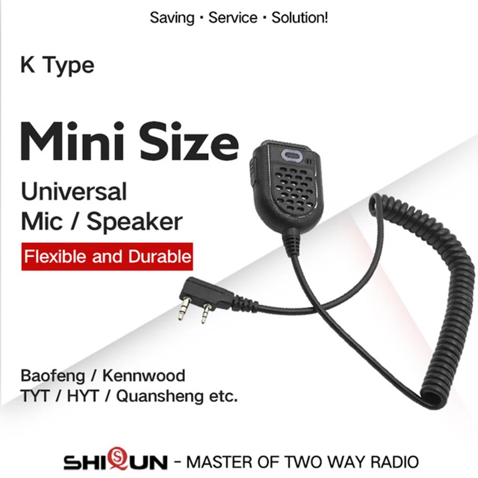 New Speaker Microphone PTT For Baofeng UV-82L UV-5R Walkie Talkie Two-Way Radio