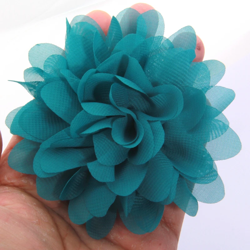 10 Stück 10 cm Chiffon-Stoffblumen für Babys, Haarschmuck, Stirnbänder, Hochzeitseinladung, Kleid, Hut, Dekoration, ohne Clip – Detail 10