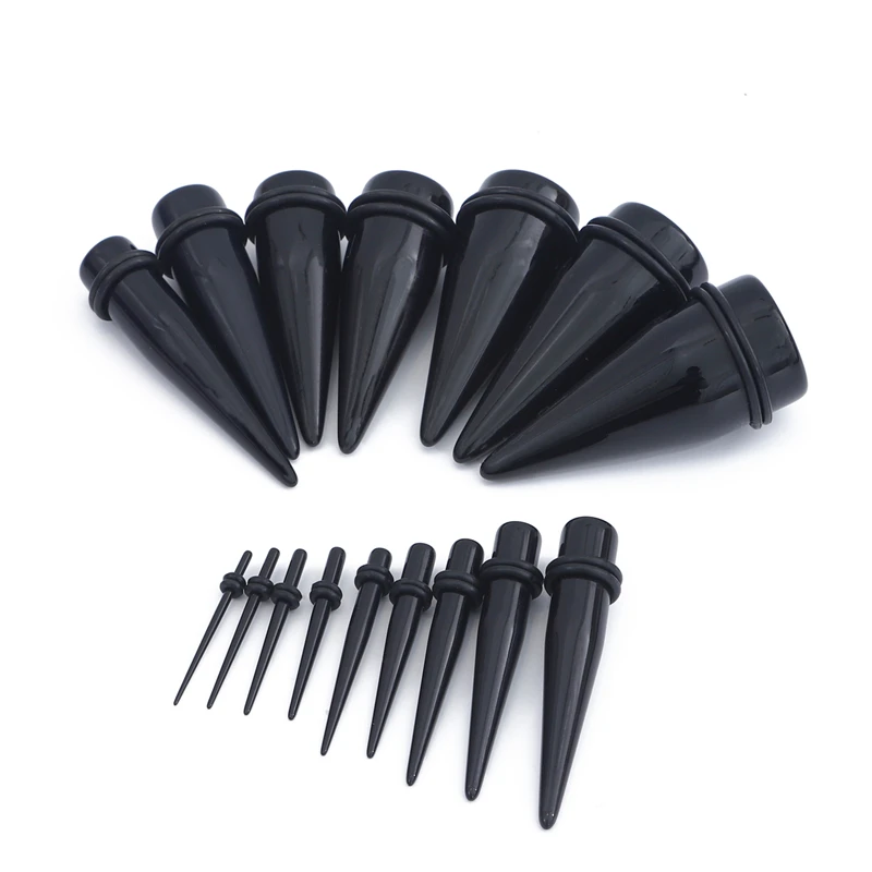 Ear Taper Earrings 2pcs 1.6-24mm Acrylic