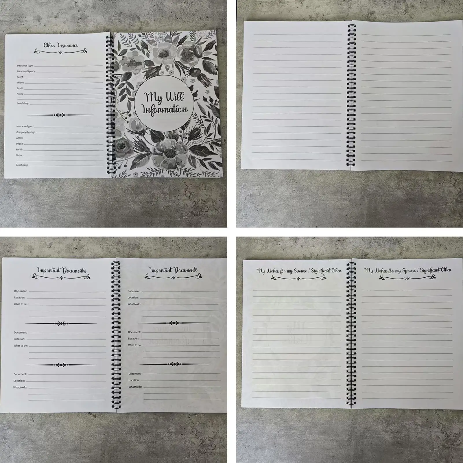 End of Life Planner End of Life Planner for Seniors Guided Workbook Journal Notebook for Belongings Will Preparation Important