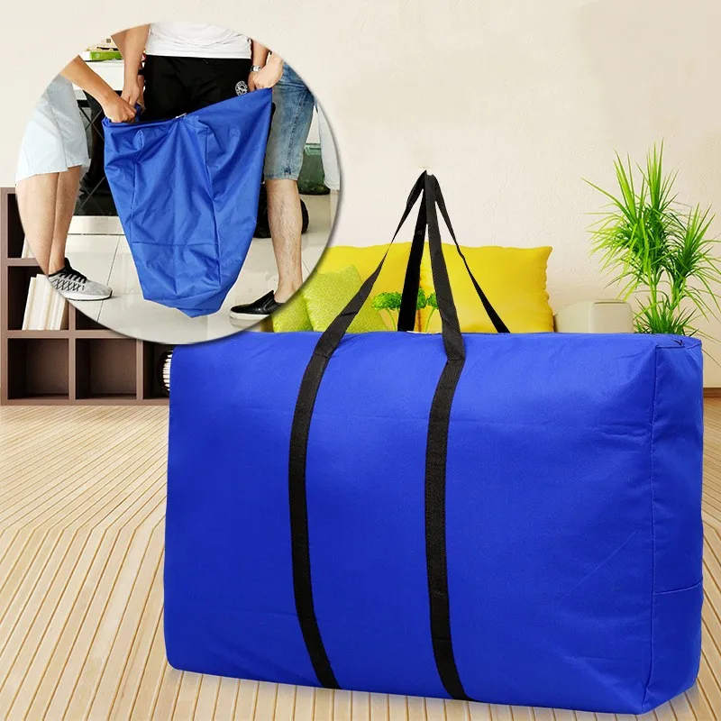 

New Foldable Oxford Cloth Hand Luggage Bag For Men High Capacity Portable Travel Clothes Storage Bags Zipper Unisex Moving Bag