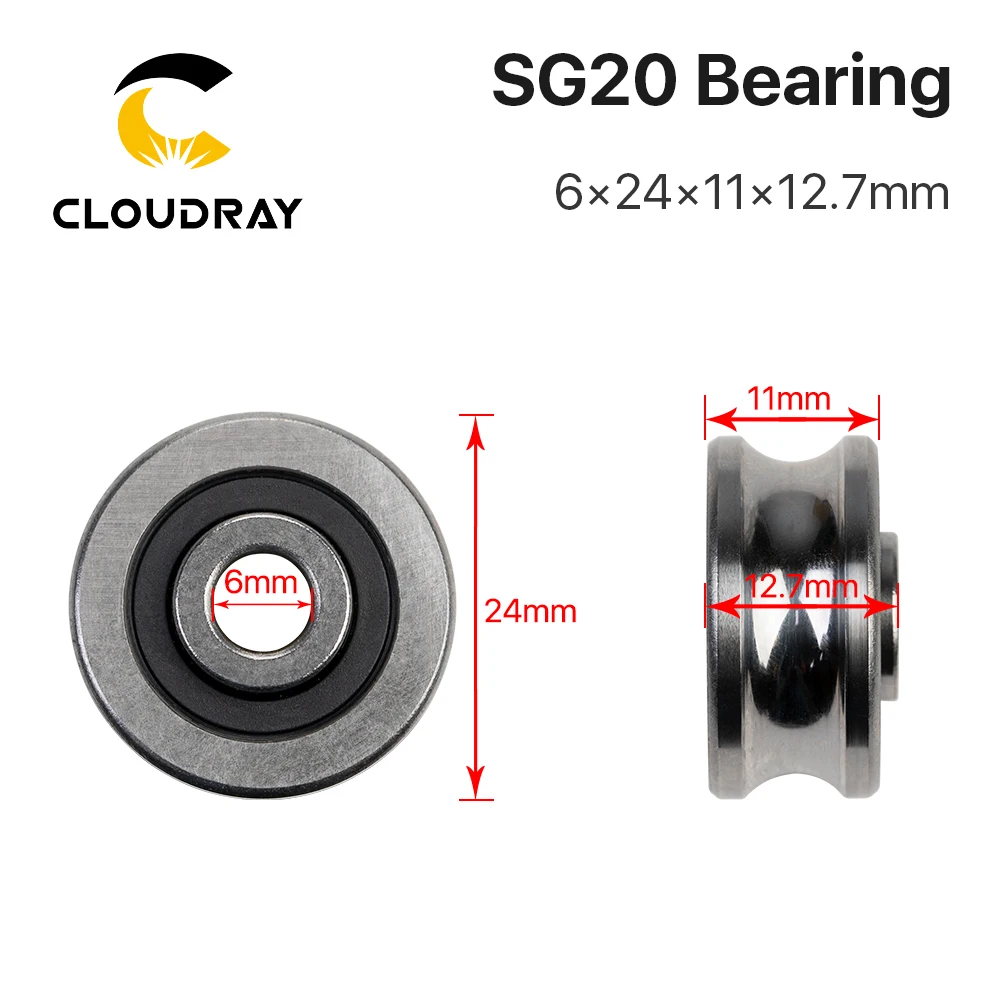 cloudray 5 pecas rolamentos sg10 sg15 sg20 03