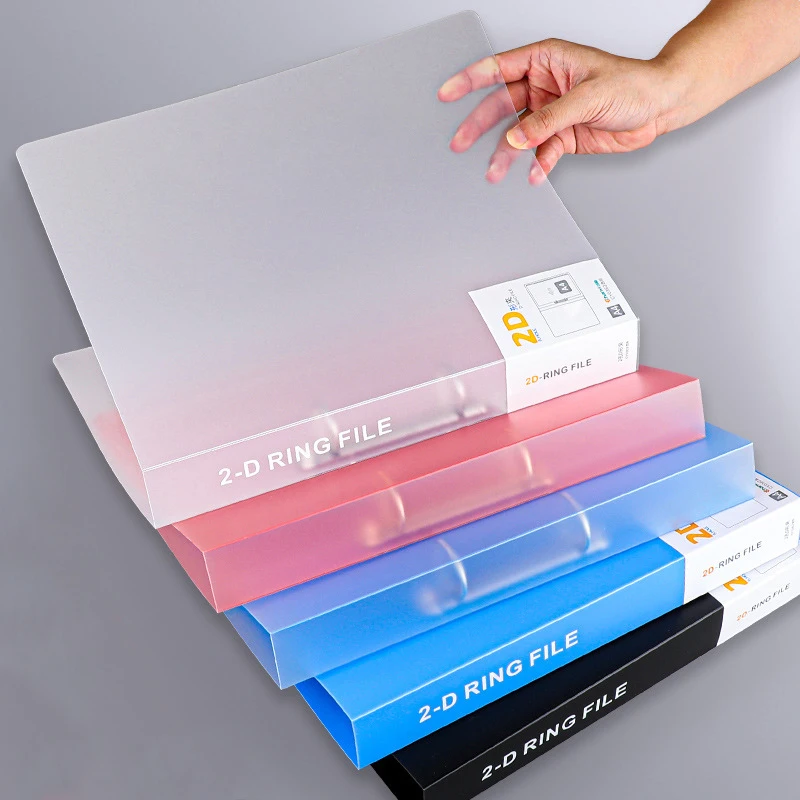 A4 File Folder 2-hole D-clip Storage Box Document Storage Binder Test Paper Data Storage Folder Office School Supplies