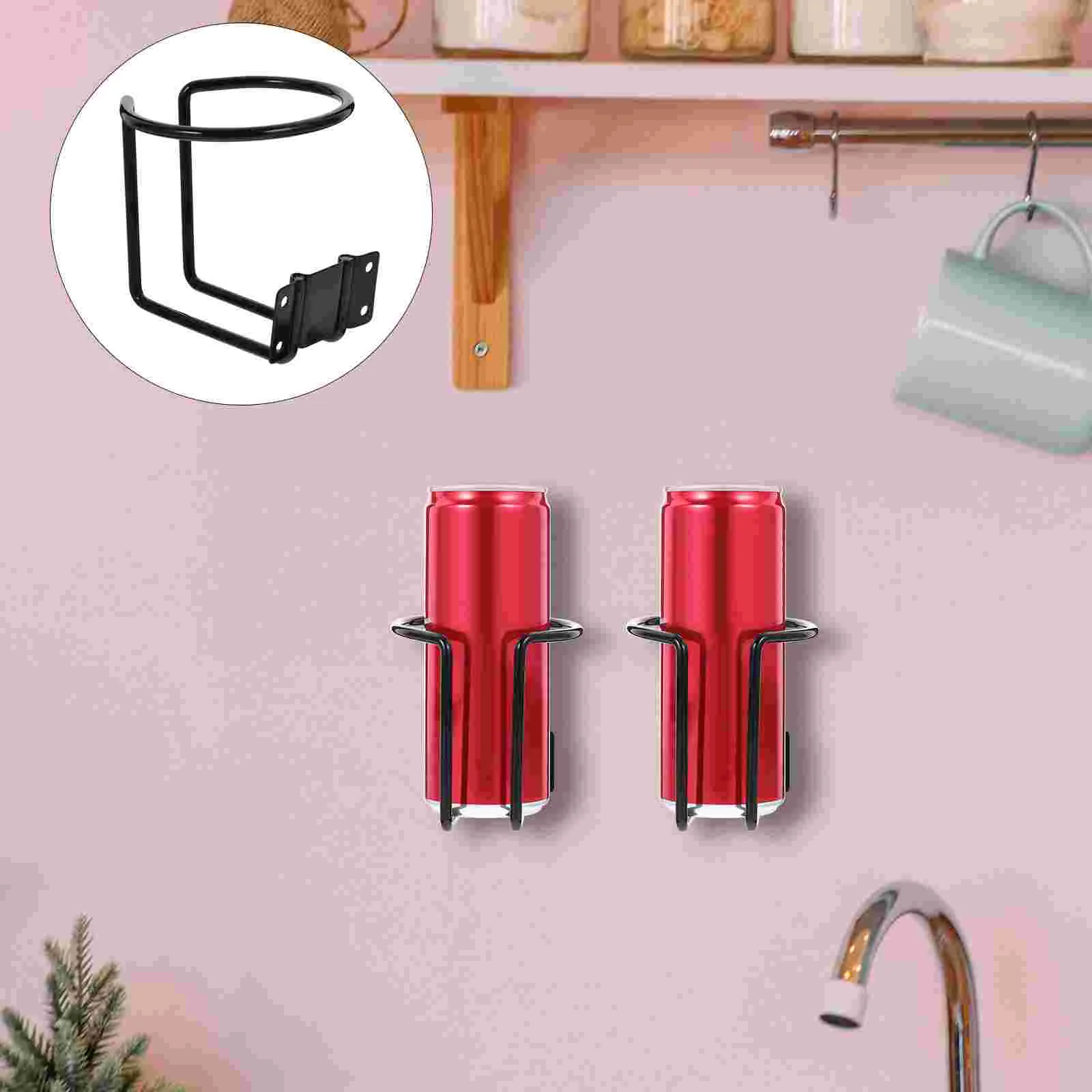 2Pcs Wall Mounted Cup Holder Metal Iron For Truck Cars Marine Dustproof Cup Dispenser Storage Rack For Home Office cup storage holder