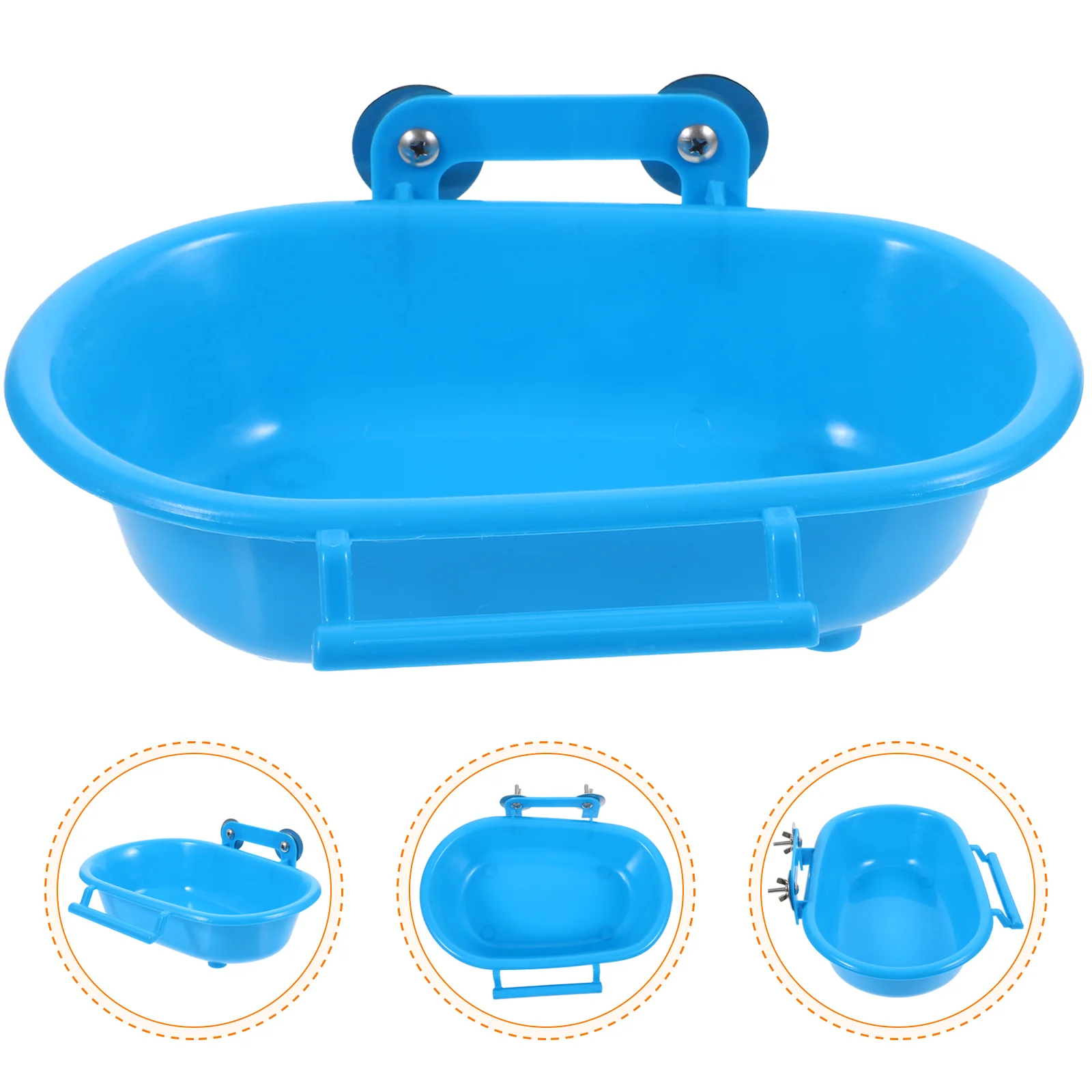 

Plastic Parrot Bath Box Bird Cage Accessory Bathing Tub Bath for Parakeet Pet Birds