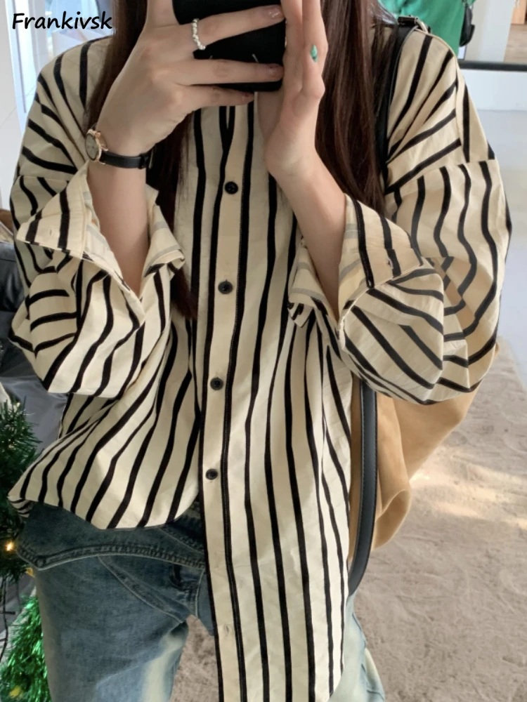 

Shirts Women Fashionbale Elegant Charming Classic Striped Simple Lively Chic Modern Unique Casual Loose Cozy Individual Students