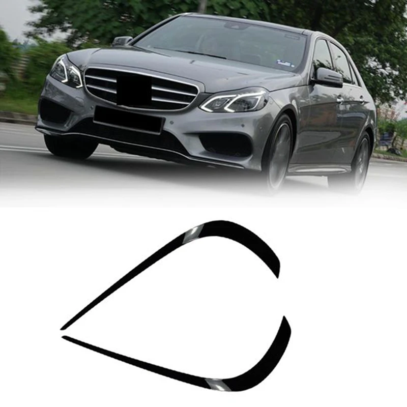 

Передний бампер, спойлер, противотуманная фара, отделка бровей для Mercedes Benz E Class W212 Facelift 2013-2015, черное пианино