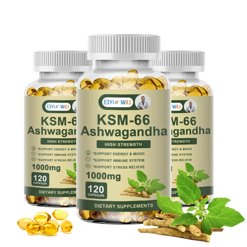 KSM-66 Ashwagandha with 5% Withanolides for Natural Stress Relief, Cognitive Function, Brain & Vitality, and Mood Support