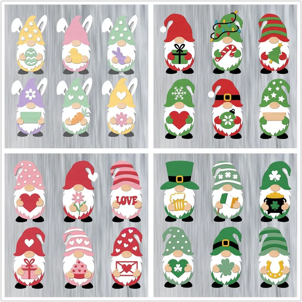 

2023 Festival Gnome Bundle Metal Cutting Dies for Scrapbooking and Card Making Paper Craft Album Decorative Embossing Cut Die