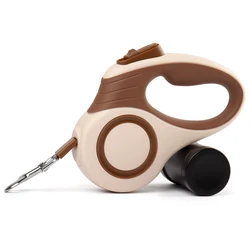 Booteely Automatic Retractable Dog Leash - Extendable Rope for Outdoor Adventures with Pets (Brown)