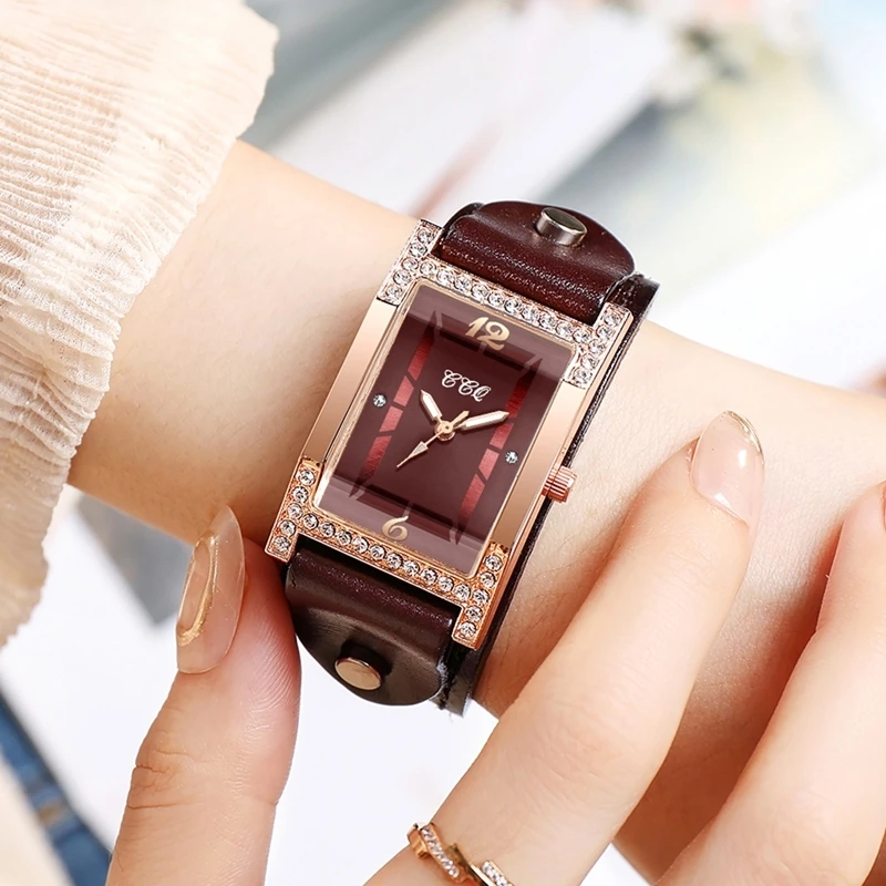 

Vintage Cow Leather Band Women Watches Ladies Quartz Watch Relogio Feminino Montre Femme