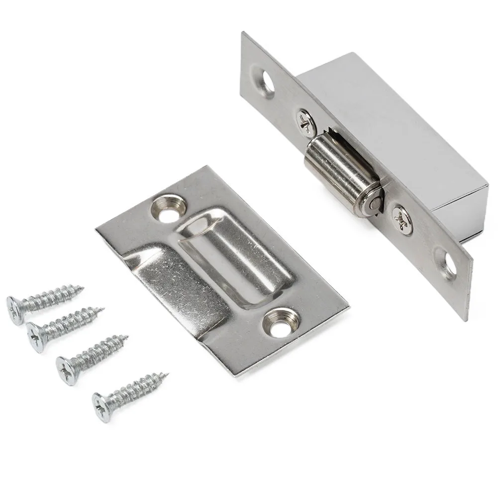 

Cupboard Door Latches 90*19mm Door Latches Cupboard Cabinet Roller Latch Lock Wooden Door Stops Home Furniture Hardware